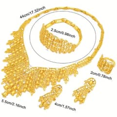Elegant Gold-Plated Bridal Jewelry Set – Traditional Design