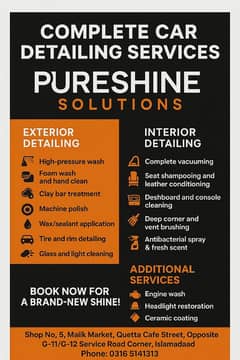 Car Detailing (interior and exterior)