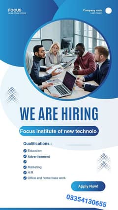 Male /female hirring in lahore
