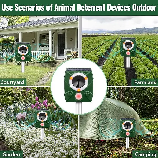 outdoor Solar birds Ultrasonic Animal Repeller Pest control waterproof — photo 8