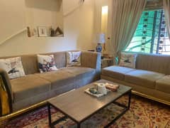 L Shaped Sofa with Table Center