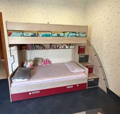 Bunk bed with mattress kid's