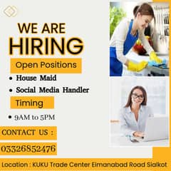 Social media handler and Home maid