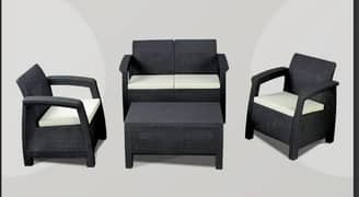 Outdoor Seating Set – Sofa & Chairs for Lawn, Terrace, & Balcony Use