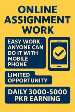 Online Assignment Work | Earn 3000–5000 PKR Daily | Work with Mobile