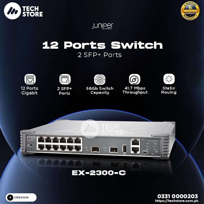 Juniper EX2300-C Compact Ethernet Switch (Renewed) 0