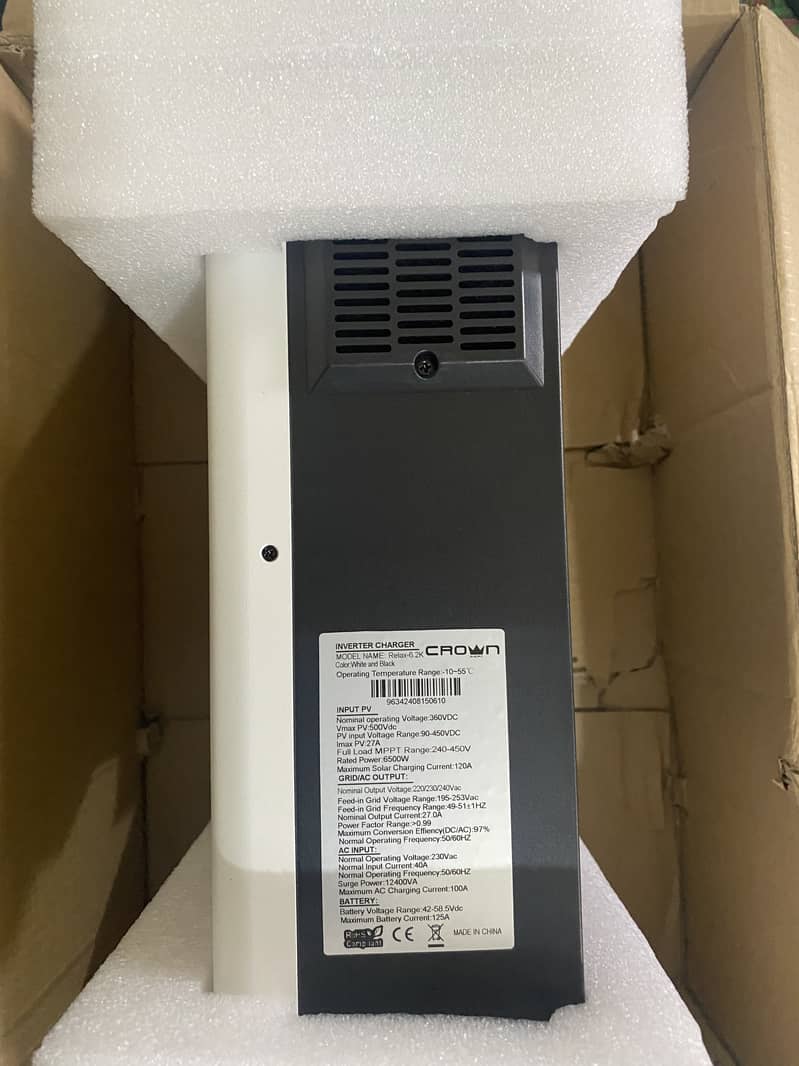 Hybrid crown invaria 6.2KW double output new completely holesa 2