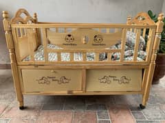Wooden baby cot
