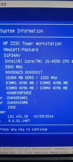 HP Z230 TOWER GAMING WORKSTATION