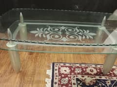 twin glass center table