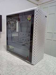 xpg defender pro argb case 6x rgb fan atx gaming casing side glass pc