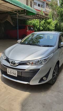 Toyota Yaris 1.3 ativ 2022 model silver colour total genuine