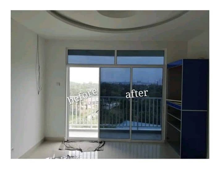 het cover glass paper, frost paper, wallpaper, roller blinds, curtains 4