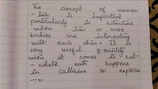 neat and clean cursive writing.