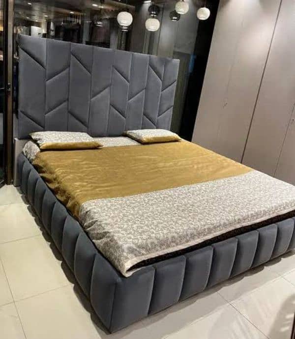 Cushioning Bed Set with side tables & Dressing. 1