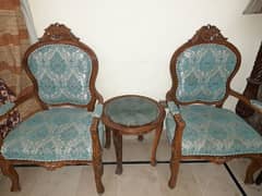 2 chair's and table