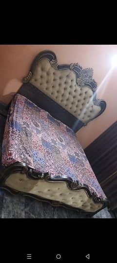 King size bed with 2 side tables or dressing table without mattress