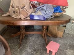 8 seats wooden dining table