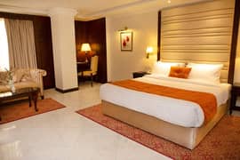 Par Day and short Time full furnish one BeD Room ment Available for rent Bahria Town Phase 6 family apartment