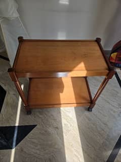 wooden trolley
