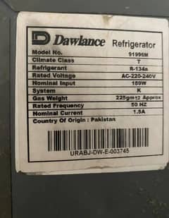 Dawlance refrigerator  91996M