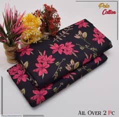 2 PC women's unstitched printed suit