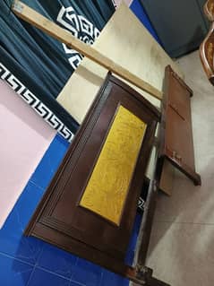 Mid size wood bed without mattress