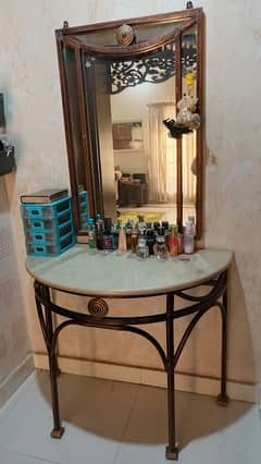 rot iron dressing table.