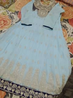 chiffon embroidered frock