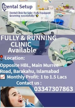 Business for sale/Clinic for sale/Running Dental Clinic for Sale