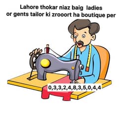 Darzi ki zarorat ha urgent ladies & gents
