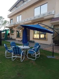 upvc outdoors chair table umbrella / rattan furniture / sofa sets