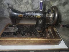 sewing machine with wooden stand