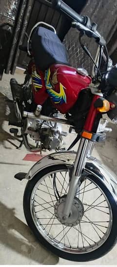 Honda CD 70 Red color 2021 model. 0302-7133155