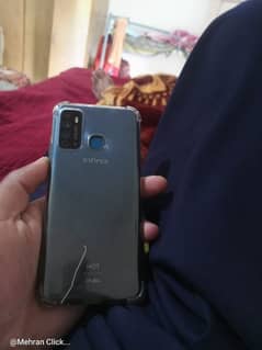 Infinix hot 9.4/128 pta approved with box charger lust condition