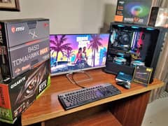 HIGH-END GAMING PC+MONITOR WITH 2 FREE PS4 WIRELESS CONTROLLERS