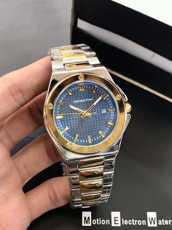 .  First-Class Men’s Watch – Date, Chain, Style – All in One! 9