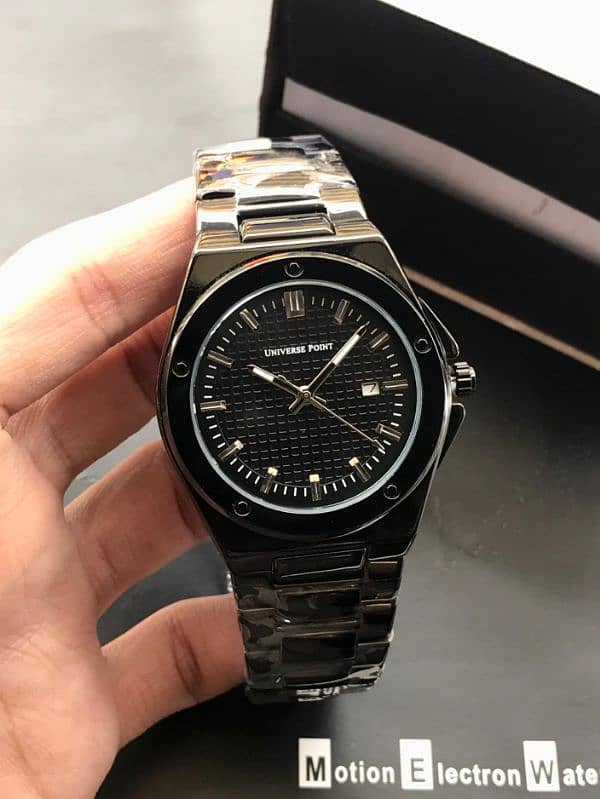 .  First-Class Men’s Watch – Date, Chain, Style – All in One! 11