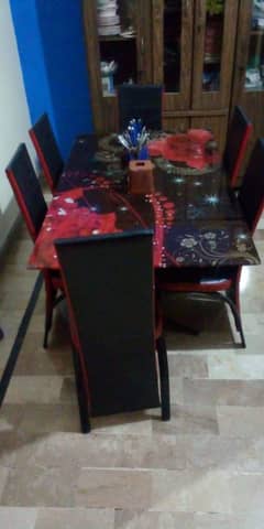 06 Chairs and Dining Table sets good condition for sale in Karachi
