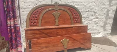 wooden bed