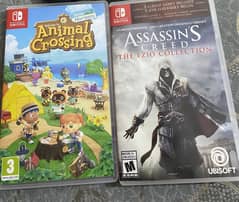 Animal crossing Nintendo switch and assassins creed