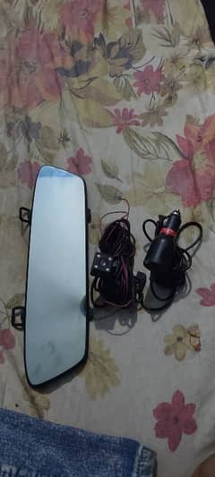 vehicle car and truck back or front camera with small mirror and led