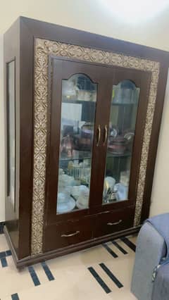 "Showcase Your Treasure: The Beauty of Glass-Door wooden Cupboard