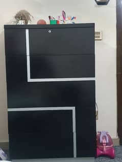 Black and silver Chester drawer