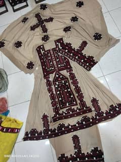 3 pice handemade Balochi dress