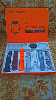 smart watch 7 strapes new condition 10/10