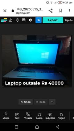 laptop outsale Rs40000