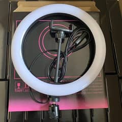 adjustable Ring light with warm and white color