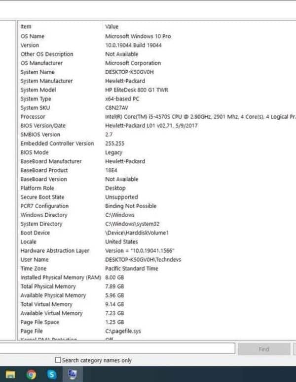 HP Desktop Core i5 4th Gen 8/180 with LCD 6