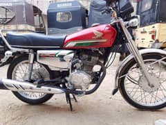 CG Honda 125 2023 salaf start Karachi number